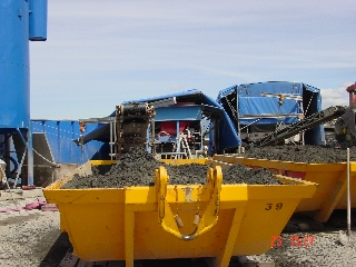 Entwässerter Schlamm